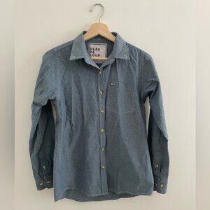 Peau de Loup long sleeve denim shirt. Size 2.